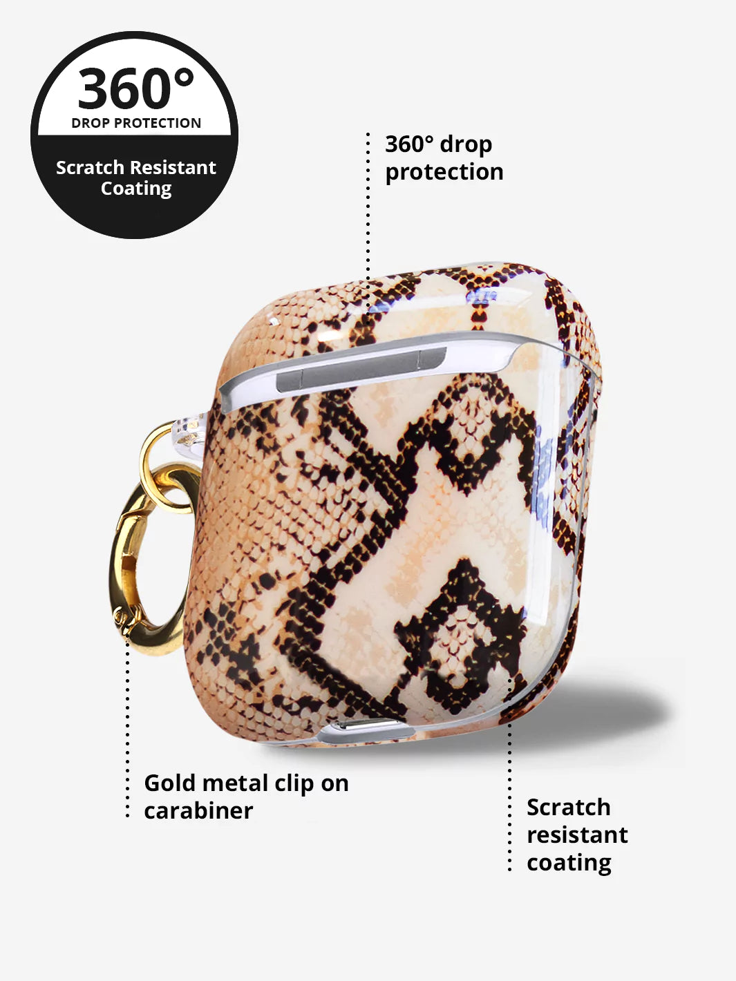 Snakeskin Airpods Case