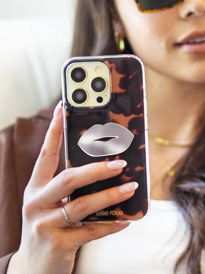 Stick-On Mirror Phone Decal - Lips