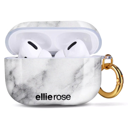 White Marble Airpods Pro Case